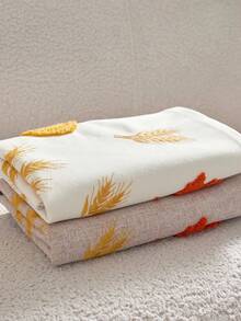 1pc Thanksgiving Maple Leaf Pumpkin Wheat 3D Embroidered Cushion Cover, Full Polyester Faux Linen Fabric, Universal Indoor/Outdoor Throw Pillow Cover, Suitable For Home Sofa Decorative Pillow Cover, Ideal Choice For Bedroom Bed, Chair, Car Matching, No Insert Included - Beige - View 10