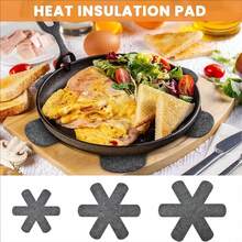 Non-Stick Bottom Pad, Flat Pan Protection Pad, Flat Pan Layer Pad, A 12-Piece Set With 3 Different Sizes, Flat Pan Layer Protection Pad, Flat Pan Stacking Protection Pad, Flat Pan Pad With Anti-Slip Function, Preventing Scratches Or Marks When Stacke - Multicolor - View 3