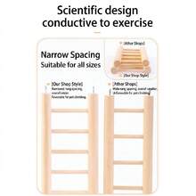 1pc 8-Step Bird Hanging Climbing Ladder, Bird Toy, Bird Climbing Ladder, Bird Supplies, Bird Cage Accessories, Bird Training Supplies, Accessories - Style A - View 3
