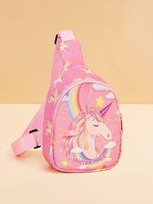 1PC Cute Unicorn Crossbody Bag For Toddlers, Adjustable Comfortable Mini Sling Bag For Girls, Suitable For Daily Outings And Casual Wear, Hot-Selling For Back To School Season - Multicolor - View 13