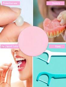 2-In-1 Orthodontic Retainer Storage Box Travel Set, Minimalist Orthodontic Retainer Storage Box, Fun Tooth Alignment Retainer Storage Box, Orthodontic Retainer Storage Box, Denture Box With Mirror, Portable Travel Denture Storage Box, Portable Orthodontic Retainer Storage - Multicolor - View 3