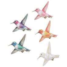 1/5 Colorful Gradient Hummingbird Metal Brooch, Exquisite Enamel Flying Bird Badge, Artistic Style Versatile Pin Accessory For Coats, Sweaters, Backpacks - Multicolor - View 9