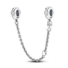 1pc S925 Sterling Silver Bracelet Safety Chain, Original Heart Lock, Butterfly, Evil Eye Multiple Rhinestone Designs, Thin Chain Anti-Drop Protection For Beaded Bracelets, Gold And Silver Dual Colors Optional, Versatile Accessory, Suitable For Handmade DIY Bracelet Making, Exquisite And Durable For Daily Wear - Multicolor - View 13