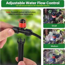 Push In Drip Irrigation 360 Degree Eddy Current Drip Irrigation Nozzle Irrigator, Adjustable 360 Degrees, Made Of High-Quality Plastic Material, Suitable For Garden Irrigation Systems - A - View 5