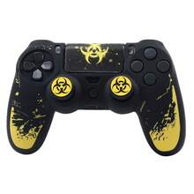 Crimson Bio Hazard Contamination Warning Controller Skin Cover For Playstation 4 Controller, RALAN 1 Controller Protector Case+2 Customised Thumb Grips Caps+Customised Stickers - View 16
