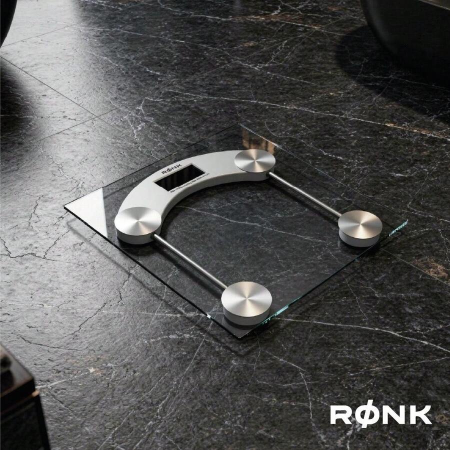RONK Balança Corporal De Vidro De Até 180 Kg Acompanha Pilhas - Transparente - Visão 1