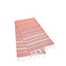Simi Peshtemal, Turkish Peshtemal, 90x180 Cm Beach Peshtemal, Turkish Peshtemal, Fouta Towels - Orange - View 3