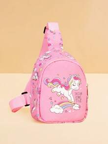 1PC Cute Unicorn Crossbody Bag For Toddlers, Adjustable Comfortable Mini Sling Bag For Girls, Suitable For Daily Outings And Casual Wear, Hot-Selling For Back To School Season - Multicolor - View 14