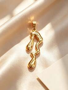 Multi-Style Y2K Fluid Pleated 304 Stainless Steel DIY Pendant, Abstract Curved Twisted Hollow Stackable Collarbone Chain Accessory, Niche Handmade Customized Jewelry Suitable For Campus, Commute, Island Vacation, Date, Birthday Gift, Stainless Steel Material, Skin-Friendly And Sweat-Resistant - Multicolor - View 7