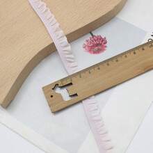 5碼多色抓皺彈性蕾絲刺繡布飾邊 DIY 頭飾衣飾家居裝飾配件 1cm寬 - 多色 - 查看 2