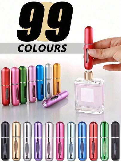 1 pieza Botella de perfume de viaje, esencial de viaje, atomizador de spray de viaje recargable de 5ml, portátil, ligero, duradero y elegante, adecuado para uso doméstico, mini perfume, juego de botellas de viaje, botellas de spray