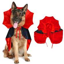 Dog Halloween Costume, Dog Vampire Demon Cape Cloak Set, Suitable For Small, Medium, Large Dogs, Cosplay And Daily Wear (Large Size) - View 2