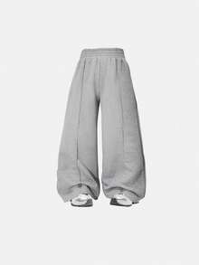 2pcs/Set Toddler Girls' Streetwear Style Solid Color Loose Straight Leg Casual Pants - Multicolor - View 4