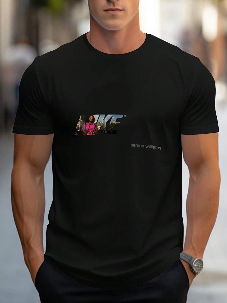 Men T-Shirts - 黑色 - 查看 1