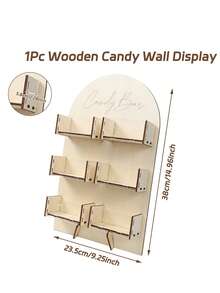 1 Set Arched Wooden Candy Storage Rack, Non-Food Contact, Multi-Layer Snack Candy Chocolate Display Stand, Storage Box, Birthday Party Tabletop Centerpiece Decoration, Suitable For Halloween Party, Christmas Party, Back To School Season, Wedding Bridal Party Tabletop Decoration, Anniversary Party Decoration Stand, For Storage Only; Not For Food Contact. - Multicolor - View 10