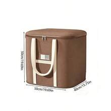 1pc Extra-Large Storage Bag For Quilts And Clothes, Dustproof Moving And Packing Bag, Suitable For Home Storage - Brown - View 11