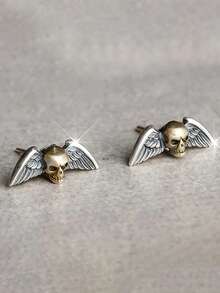 1 Pair Vintage Stud Earrings, Women's Party Jewelry, Halloween Gift - 1# - View 3