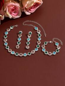 1 Set Fashion Bohemian Style Jewelry Set, Versatile For Dates, Parties, Anniversaries, Birthdays - Multicolor - View 4