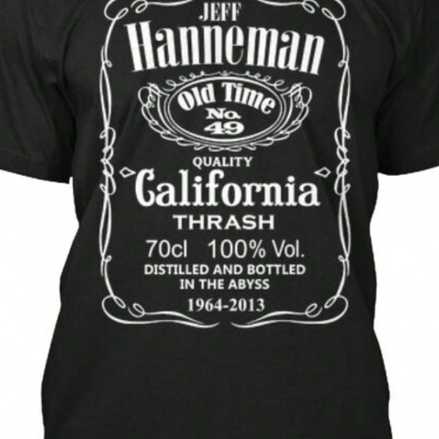 Jeff Hanneman Tee T-Shirt Made In The USA Size S To 5XLcrew Neck Tee,Women Casual Tees,Unisex Band Tee - Black - View 1