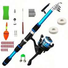1.8m Telescopic Fishing Rod With Feeder, Hard FRP Material, Portable Carp Spinning Rod, Includes Spinning Reel, Lures, Hooks, Travel Fishing Rod Set - Multicolor - View 9