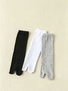 Japanese Style Men's Split Toe Socks, Mid-Calf Pure Cotton, Breathable Anti-Pilling Black White Grey Versatile Two-Toe Socks - Multicolor - View 4