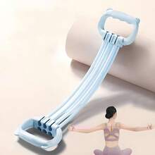 Yoga Resistance Band Puller, TPE Material Anti-Slip Exercise Band, Adjustable 6-Tube Arm And Back Training, Yoga Pilates Physical Therapy Home Gym Stretching, Suitable For Full Body Workout, Durable Back/Waist/Arm Training Band, Suitable For Home Use - Multicolor - View 8
