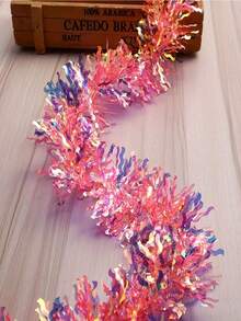 1pc 200cm Raindrop Glitter Edge Valentine's Day Wedding Gold Lace Baking Decoration Birthday Holiday Glitter Ribbon - Multicolor - View 8