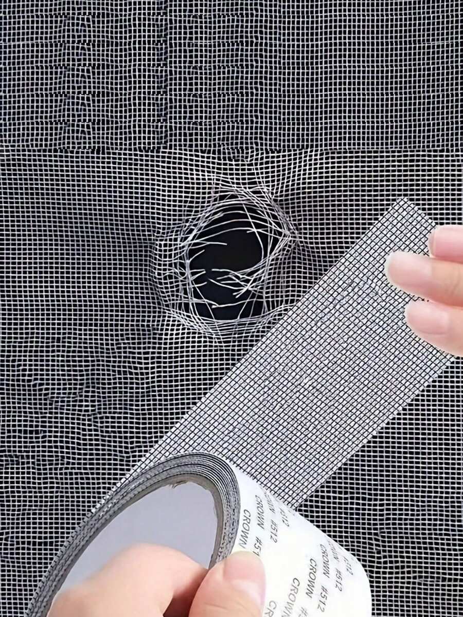 Waterproof Self‑Adhesive Window Screen Repair Tape, Mosquito Net Patch Stickers, Grid‑Shaped Mending Strips, Cuttable Screen Patches, Quick‑Fit DIY Mesh Repair Supplies, Insect‑Proof Screen Fix Accessories For Doors And Windows - A - View 1