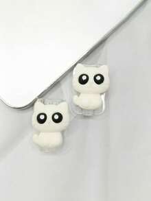 1pc/2pcs Cat Theme Charging Cable Protector, Suitable For Phone Charging Cables, Durable And Tear-Resistant, Perfect Gift For Christmas/New Year/Birthday, Smartphone Charger Accessory, Desktop Cable Organizer, Fun Cable Sleeve - Multicolor - View 9