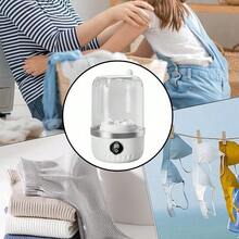Akane Portable USB Rechargeable Mini Washing Machine, Built-In 2 X 1200mAh Batteries, Suitable For Travel Laundry, Specifically For Washing Underwear, Panties, Socks, Tea Cloths, Small Towels, With LED Display, One-Touch Operation, Space-Saving Design, Suitable For Dorms, RVs, Bathrooms, Vertical Storage, Dorm Essential, Lightweight And Durable Plastic Material, Compact Cleaning Solution, Suitable For Dorms - Multicolor - View 12