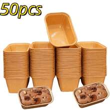 100/50/5Pcs Non-Stick Rectangular Mini Muffin Liners, Disposable Paper Baking Cups With Grooved Stackable Design, Leakproof Even Heating Cake Wrappers For Cupcakes Bread Dessert Pastry Baking Kitchen Supplies Camping Halloween Christmas - Multicolor - View 9