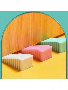 6pcs Wedge-Shaped Silicone Door Stoppers, Silicone Resin Door Stoppers - Anti-Collision, Silicone Anti-Collision Door Stoppers, Non-Slip, Windproof, No Drilling Required, Rubber Door Stoppers, Strong Grip - Home Safety And Door Protection Set - Non- - Multiple Styles - View 3