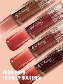 Pudaier 4-Piece Set Moisturizing Mirror Lip Gloss, Fresh Non-Greasy Texture, Long-Lasting Shiny Liquid Lipstick, Gift For Women - 4PCS SET - View 8