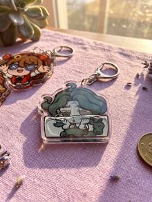 1Pc/11Pcs Idv Identity V Keychain , Cartoon Game Pendants For Backpack Decoration, Great Accessory & Gift For Gamers & Anime Fans. - Multicolor - View 8