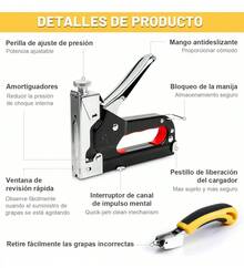 Engrapadora Para Tapiceria Con 6000 Grapas Clavadora Guantes - Conjuntos - Ver 4