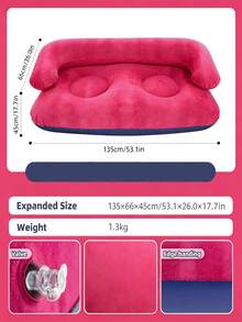 Foldable Double Inflatable Sofa Chair, Soft And Comfortable Home Leisure Slouchy Lounge Chair Sofa; Portable Outdoor Type, Can Be Used For Lying Down And Sleeping; Double/Multi-Person Portable Outdoor Camping Air Mattress Sofa; Adult Nap Room; Dormitory Rest Chair; Multiple Colors Available - Multiple Styles - View 4