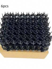 6pcs Cat Scat Mat - Plastic Anti-Cat Spikes With Barbed Wire Design, Suitable For Cats, Indoor/Outdoor Use, Black, Pet Product | Modular Spike Strips | Easy To Install Spikes - one-size - View 10