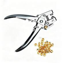 101pcs/1set Dual-Purpose Eyelet Pliers Set, Portable Manual Punching Tool Kit, Rivet Installation Tool Kit, Suitable For DIY Leather Belts, Shoes - Set - View 2