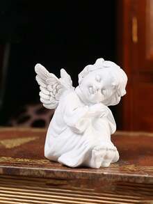 1pc Contemplative Angel Design Home Decor Resin Material, Meditation Angel Statue Craft - Perfect Gift For Birthday, Graduation, Suitable For Indoor And Outdoor Decoration, Prayer Room, Garden, Home And Office - Spiritual Gift Creative - 1PC - View 12