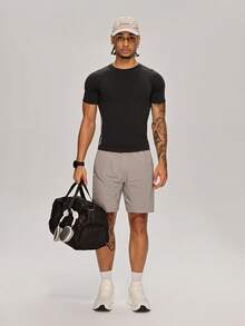 MASKERT Men's Athletic Fitted T-Shirt, Perfect For Running, Fitness, Hiking, Road Cycling, Outdoor Exploration And Training - Black - View 7
