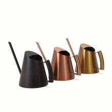 Stainless Steel Watering Can 30.43oz Long Spout Side Handle Indoor Outdoor Garden Plant Waterer Return To School Supplies For Gardening - Golden - View 9