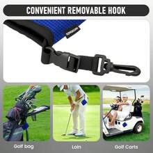 Golf Club And Golf Ball Cleaning Bag - Cleans Club Grooves, Waterproof Clean Face Tech, Detachable Clip, Machine Washable, Stay-Dry Exterior, Golfer Gifts For Men 1 - Blue - View 7