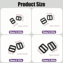 HSDOUBLE 13pcs/Pack Multi-Color Plastic Tri-Glide Slider Buckles, 10/15/20/25mm Webbing Buckles, Suitable For Pet Leashes, Backpacks, DIY Sewing - 13pcs - View 5