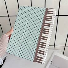 薄荷綠波點鋼琴鍵印花平板保護殼，附筆槽，相容 iPad 10代 Smart Cover/11(A16 2025)/相容 Galaxy S9/S7/S10+/相容 /相容 - 彩色 - 查看 6