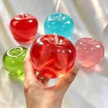 Pelota de estrés suave con forma de manzana - Un juguete sensorial suave para aliviar el estrés, perfecto para aliviar el estrés durante el trabajo o el estudio. Este juguete de apretar de rebote lento es ideal para adultos y adolescentes como juguete para aliviar el estrés y es un excelente regalo. - Multicolor - Ver 1