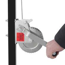 OUKANING 400LBS Load Carbon Steel Hunting Game Hoist Rack, 77.95-100.79in Adjustable Height Rotatable Shaft Hand Winch For Outdoor Game Processing - Game Hoist Rack - View 7