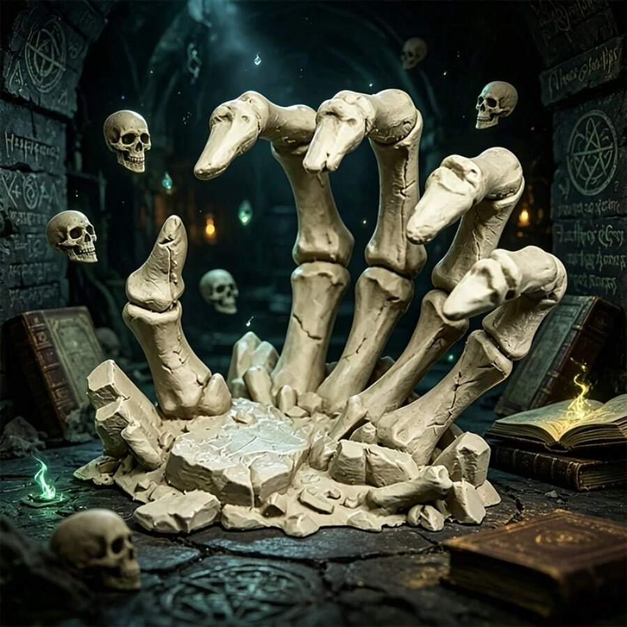 [Dark Fantasy Scene] Skeleton Hand Terrain Accessory, Desktop RPG Wargame Miniature Model, Dark Fantasy Scene Decoration - Multicolor - View 1