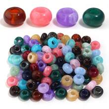 30pcs Acrylic Cloud Mist Solid Color Abacus Beads, Large Hole Wheel Beads, Handmade DIY Bracelet Necklace Earring Jewelry Materials, Craft Phone Chain Keychain Making Materials - Multicolor - View 4
