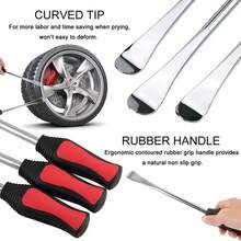 1pc Extended Tire Lever Flat Head Tire Pry Bar With Anti-Slip Handle Multi-Functional Crowbar Chromium Vanadium Steel Tire Mounting And Removal Tool For Mountian Bike Road Bike Automotive And Motorcycle - One Size Fits All - View 4