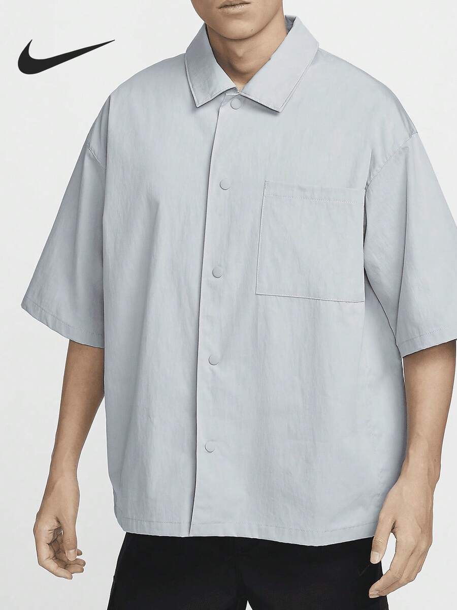 Nike Big Swoosh Men's Short Sleeve Sports Casual Shirt FN3250-012 - FN3250-012 - View 1